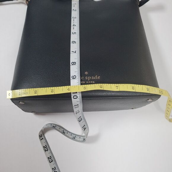 Kate Spade New York Darcy Small Bucket Bag Black Leather Gold Hardware Classic - Picture 14 of 15